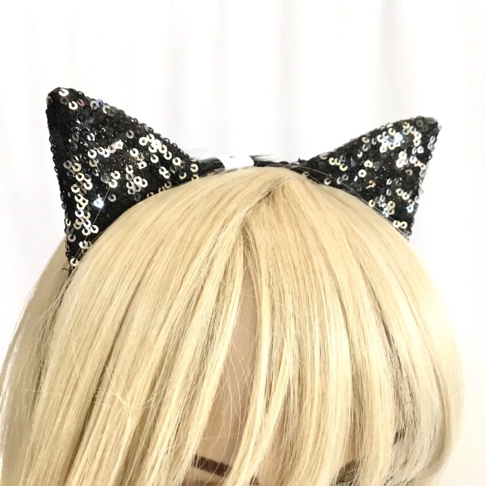 CAPELLI Of New York Sequin Cat Ears Headband😻 - Picture 6 of 8